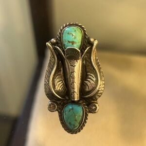 Vintage Silver and Turquoise Ring